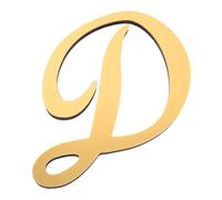 PATIKIL 4.7 Inch 3D Acrylic Alphabet Mirror Wall Sticker Artistic Italics Letter D Self-Adhesive Art Letter Sign for Wall Home Bedroom Living DIY Home Decoration, Light Gold