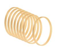 PATIKIL 4.7 Inch Wooden Bamboo Floral Hoop, 8Pack Craft Rings for DIY Wedding Wreath Decor, Dream Catcher and Hanging Crafts