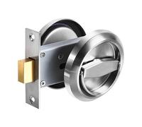 PATIKIL 4.8mm Round Recessed Pull Handle Knob, Recessed Pulls Hidden Concealed Handle Knob with Screws for Sliding Door Closet, Silver Tone