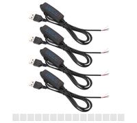 PATIKIL 4.92ft LED Strip Dimmer Switch, 4set DC 5V Button USB Inline Switch Pigtail Cable Brightness Adjustable Controller with Tape for LED Rope Light, Black