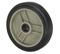 PATIKIL 4" Air Compressor Wheels, Universal Air Compressor Wheel Replacement Part with 0.5" Dia. Hole for Easy Mobility, Beige