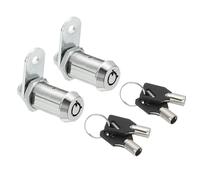 PATIKIL 4" Cabinet Cam Locks, 2 Pack Keyed Alike Cabinet Cam Locks Set Lock Replacement Zinc Alloy Storage Lock for Drawer RV Storage Toolbox, Silver