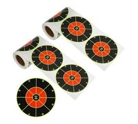 PATIKIL 4" Circle Target Stickers, 2 Roll Reactive Paper Targets Adhesive Bullseye Shooting Targets for Shooting Range Practice, Yellow/Red/Black Style 2