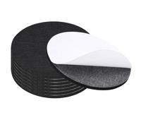 PATIKIL 4" Diameter Black Felt Furniture Pads, 8 Pack 1/5" Thick Round Soft Adhesive Non-slip Anti-scratch Backed Felt Floor Protector for Lamp Furniture DIY Craft