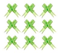 PATIKIL 4" Gift Wrap Bows, 20 Pack Christmas Pull Bow Baskets Present Wrapping Ribbon Bows for Party Ceremony Wedding Decor, Green