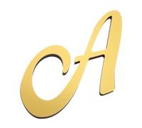 PATIKIL 4 Inch 3D Acrylic Alphabet Mirror Wall Sticker Artistic Italics Letter A Self-Adhesive Art Letter Sign for Wall Home Bedroom Living DIY Home Decoration, Light Gold