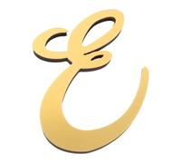 PATIKIL 4 Inch 3D Acrylic Alphabet Mirror Wall Sticker Artistic Italics Letter E Self-Adhesive Art Letter Sign for Wall Home Bedroom Living DIY Home Decoration, Light Gold