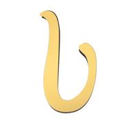 PATIKIL 4 Inch 3D Acrylic Alphabet Mirror Wall Sticker Artistic Italics Letter I Self-Adhesive Art Letter Sign for Wall Home Bedroom Living DIY Home Decoration, Light Gold