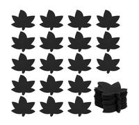 PATIKIL 4 Inch Carpet Spot Markers, 50Pcs Leaf Shape Floor Dots Markers Carpet Spots for Classroom Decoration Elementary Preschool Supplies, Black