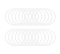 PATIKIL 4 Inch Dream Catcher Rings, 20 Pcs Plastic Macrame Wreath Floral Round Ring Hoop for Home Car DIY Craft Wedding Wall Hanging Decorations, White