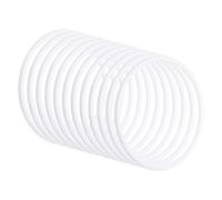 PATIKIL 4 Inch Dream Catcher Rings, 30 Pcs Plastic Macrame Wreath Floral Round Ring Hoop for Home Car DIY Craft Wedding Wall Hanging Decorations, White