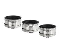 PATIKIL 4 Inch Flexible Pipe Coupling with Clamps, 3 Pcs 304 Stainless Steel No Hub Couplings Pipe Connector with Rubber Liner for PVC and Metal Pipes, Drain System