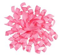 PATIKIL 4 Inch Grosgrain Curly Bows for Gift Wrapping, 6 Pcs Self-Adhesive Curly Ribbon Twist Tie Bows Christmas Burst Gift Bow for Presents Wedding Birthday Party Decorations, Rose Pink