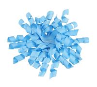 PATIKIL 4 Inch Grosgrain Curly Bows for Gift Wrapping, 6 Pcs Self-Adhesive Curly Ribbon Twist Tie Bows Christmas Burst Gift Bow for Presents Wedding Birthday Party Decorations, Deep Blue