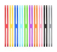 PATIKIL 4 Inch H Band Silicone Rubber Bands, 10 Pcs Strong Elastic Silicone Bands Rubber Wrapping Bands for Books Cameras Art Cooking Wrapping Exercise Bag Wraps, Multicolored
