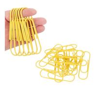 PATIKIL 4 Inch Large Paper Clip, 15PCS Big Paper Clip Extra Large Huge Metal Giant Clips Rust-Proof Strong Durable Bulk Cute for Home Office Accessories Bookmark, Yellow