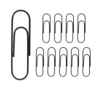 PATIKIL 4 Inch Large Paper Clip, 40Pcs Big Paper Clip Metal Giant Extra Large Rust-Proof Strong Bulk for Home Office Supplies Organizing Files Document Bookmark, Black