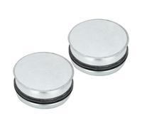 PATIKIL 4 Inch Metal Tee Cap, 2 Pcs Galvanized Steel Duct End Cap Dry Vent Cover Ducting Sealing Tee Plug with Rubber Gasket for HVAC Systems Indoor and Outdoor Use