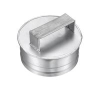 PATIKIL 4 Inch Metal Tee Cap with Handle, Galvanized Steel Duct End Cap Dry Vent Cover Ducting Sealing Tee Plug for HVAC Systems Indoor and Outdoor Use
