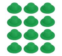 PATIKIL 4 Inch Mini Formal Hats, 12 Pcs Miniature Doll Hats Mini Top Hat for Crafts Hair Accessories Decorate Doll Snowman, Green
