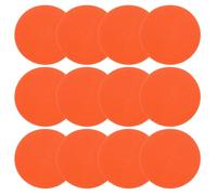 PATIKIL 4 Inch Poly Spot Markers, 12Pcs Non Slip Rubber Floor Dots with Storage Bag Flat Agility Cones for Sports Training Basketball Football, Orange