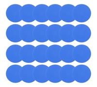 PATIKIL 4 Inch Poly Spot Markers, 24Pcs Non Slip Rubber Floor Dots with Storage Bag Flat Agility Cones for Sports Training Basketball Football, Blue