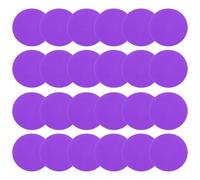 PATIKIL 4 Inch Poly Spot Markers, 24Pcs Non Slip Rubber Floor Dots with Storage Bag Flat Agility Cones for Sports Training Basketball Football, Purple