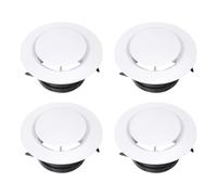 PATIKIL 4 Inch Round Air Vent Cover, 4Pcs ABS Adjustable Soffit Vents, White