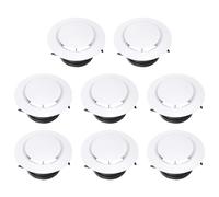 PATIKIL 4 Inch Round Air Vent Cover, 8Pcs ABS Adjustable Soffit Vents, White