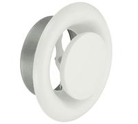 PATIKIL 4 Inch Round Ceiling Diffuser, Metal Adjustable Wall Air Vent Diffuser Vent Duct Cover Exhaust Supply for Kitchen Bathroom Garage, White