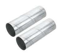 PATIKIL 4" Inch Round Spiral Air Duct, 2 Pcs 12" Inch Long Galvanized Steel Ducting Dryer Vent Hose, Extension Pipe Supply for Dryer HVAC Systems