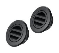 PATIKIL 4 Inch Soffit Vents, 2pcs Aluminum Air Vent Cover Exhaust Wall Ceiling Grill Louver Screen Mesh Vent for Bathroom Kitchen Living Room, Black