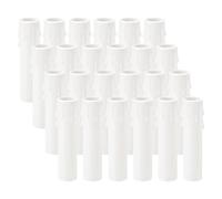 PATIKIL 4 Inch Tall Candle Covers Sleeves, 24Pcs Plastic E12 Chandelier Socket Sleeves Drip Candle Socket Covers Bulb Light Base Holder for Crystal Candle Lamps, White