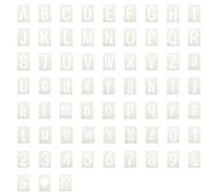 PATIKIL 4" Letter Number Stencils, 66Pcs Square Interlock Reusable Letter and Number Stencil Templates for Painting on Wall Wood Fabric Signage, Uppercase & Lowercase Letter Styles