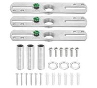 PATIKIL 4" Light Crossbar Kit, 3 Set Universal Light Fixture Mounting Bracket with 1/4IP Tap Center Hole Ceiling Light Plate Canopy Hardware Set for Chandelier Wall Light, with Screw Packs