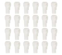 PATIKIL 4 mm Stop Peg Lock, 25 Pcs Pegboard Hooks Anti Sweep Theft Hook Locks Plastic Pegs for Mobile Accessories Shop Clothes Retail Security Display, White