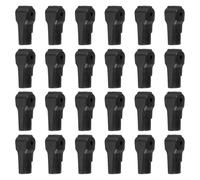 PATIKIL 4 mm Stop Peg Lock, 25 Pcs Pegboard Hooks Anti Sweep Theft Hook Locks Plastic Pegs for Mobile Accessories Shop Clothes Retail Security Display, Black