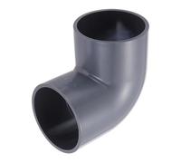 PATIKIL 4" OD Elbow 90 Degree Duct Connector, PVC Plastic Dryer Hose Connector Pipe Fitting Adapter Coupling for Vent Hose or Straight Pipe Systems DIY Home Factory Industrial, Gray