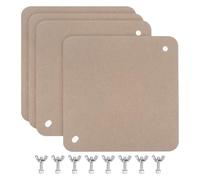 PATIKIL 4 Pack 9" Pottery Wheel Bats, 1/3" Thick Round Pottery Bat System, Pre Pin Holes 10" Apart with 1" Long Pin 304 Stainless Steel Screws for All Standard Pottery Wheels
