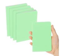 PATIKIL 4 Pack A6 Notebook, A6 Journal Mini Notebook Pocket Kraft Memo Notepads Lined Sketchbook Small 3.5x5.5 Inch 30 Sheets for Men Women Office Supplies Purse Travelers, Light Green