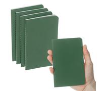 PATIKIL 4 Pack A6 Notebook, A6 Journal Mini Notebook Pocket Kraft Memo Notepads Lined Sketchbook Small 3.5x5.5 Inch 30 Sheets for Men Women Office Supplies Purse Travelers, Green Tone