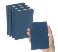 PATIKIL 4 Pack A6 Notebook, A6 Journal Mini Notebook Pocket Kraft Memo Notepads Lined Sketchbook Small 3.5x5.5 Inch 30 Sheets for Men Women Office Supplies Purse Travelers, Blue Tone