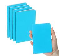 PATIKIL 4 Pack A6 Notebook, A6 Journal Mini Notebook Pocket Kraft Memo Notepads Lined Sketchbook Small 3.5x5.5 Inch 30 Sheets for Men Women Office Supplies Purse Travelers, Blue