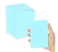 PATIKIL 4 Pack A6 Notebook, A6 Journal Mini Notebook Pocket Kraft Memo Notepads Lined Sketchbook Small 3.5x5.5 Inch 30 Sheets for Men Women Office Supplies Purse Travelers, Light Blue