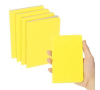 PATIKIL 4 Pack A6 Notebook, A6 Journal Mini Notebook Pocket Kraft Memo Notepads Lined Sketchbook Small 3.5x5.5 Inch 30 Sheets for Men Women Office Supplies Purse Travelers, Yellow