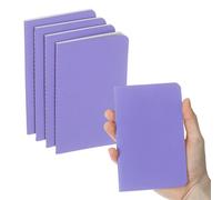 PATIKIL 4 Pack A6 Notebook, A6 Journal Mini Notebook Pocket Kraft Memo Notepads Lined Sketchbook Small 3.5x5.5 Inch 30 Sheets for Men Women Office Supplies Purse Travelers, Purple