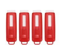 PATIKIL 4 Pack Erasers, Sliding Retractable Eraser Push Pull Cute Pencil Erasers Soft Large Easy to Clean with Plastic Sleeve for Sketching Drawing Artists Teacher Pencils, Bright Red TPR