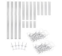 PATIKIL 4 Pack Layout Block System for Stained Glass Panels 16" 8" 6" 3", 16 Pcs Panels with 100 Push Pins for Stained Glass Making Craft