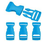 PATIKIL 4 Pack Quick Side Release Buckle, 0.8"(20mm) Plastic Buckle Clip Dual Adjustable Belt Snap Fasteners Clasp for Backpack Outdoor Paracord Bracelets Pet Collar, Blue