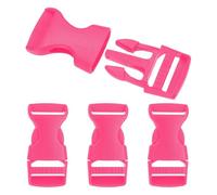 PATIKIL 4 Pack Quick Side Release Buckle, 0.8"(20mm) Plastic Buckle Clip Dual Adjustable Belt Snap Fasteners Clasp for Backpack Outdoor Paracord Bracelets Pet Collar, Peach Pink